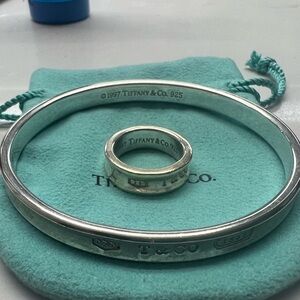 Tiffany & Co. Bracelet and Ring Set 1997 Stamped 925 Sterling Silver